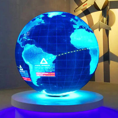Full Color Waterproof Spherical LED Screen Display LED Luar Ruang P3 Display