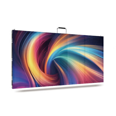 Layar LED Transparan HT 500*1000 cara multi-instalasi 3D Tembok Video Transparan