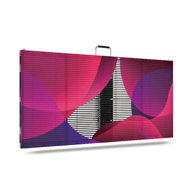 Layar LED Transparan Tanpa Sambungan Full Color Outdoor Display Dengan Sudut Tampilan yang Luas
