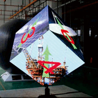Hexagon Cylinder Custom LED Screen Display Full Color Load Besar Modular Assembling