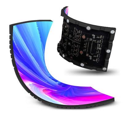 Iklan Splicing Fleksibel LED Screen Wall Disesuaikan Curved LED Video Wall