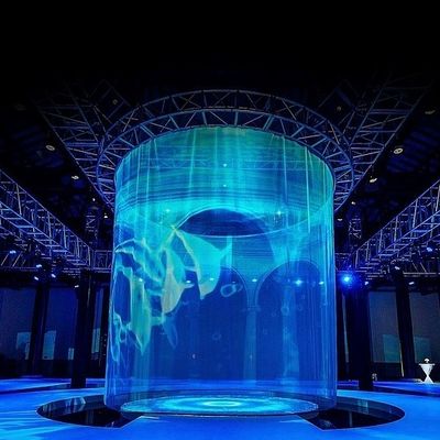 Layar Film Kristal LED Ultra-Tipis Transparan Energi Cerah Tinggi untuk Mal Perbelanjaan