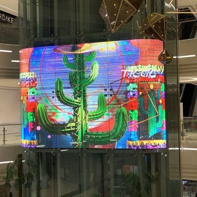Kecerahan yang disesuaikan Layar Film Kristal LED Transparan untuk Dampak Visual Dinamis