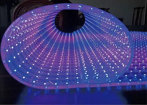 Layar Film Kristal LED Definisi Tinggi Display Layar Besar Transparan Dalam Ruang
