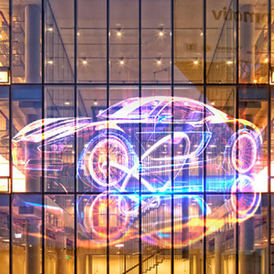 Tampilan layar LED transparan dengan kecerahan tinggi IP65 LED Wall Outdoor Display