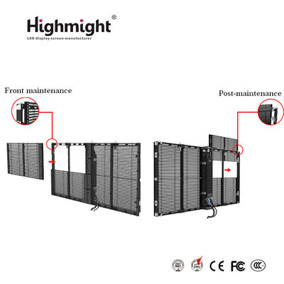 500mm * 1000mm TRA-F PH3-7 perakitan modular luar ruangan kecerahan tinggi LED Tampilan Layar Transparan