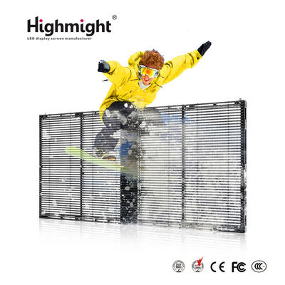 500mm * 1000mm TRA-F PH3-7 perakitan modular luar ruangan kecerahan tinggi LED Tampilan Layar Transparan