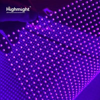 Layar Film Kristal LED yang Sangat Transparan Desain Ultra Tipis Tampilan Transparan Tanpa Batas