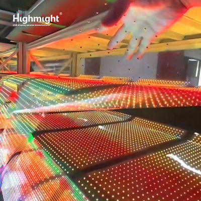 Layar Film Kristal LED yang Sangat Transparan Desain Ultra Tipis Tampilan Transparan Tanpa Batas