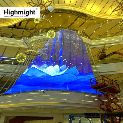 Resolusi HD Layar Film Kristal LED Kecerahan Tinggi Dan Sudut Tampilan Luas