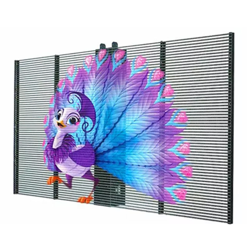 500*1000 TRA-M Indoor Transparent LED Screen Display Mudah dipasang di pusat perbelanjaan