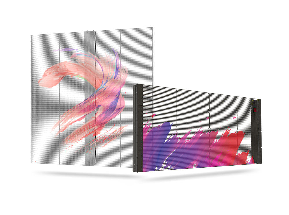 1000*1000 TRA-M Ultra Clear Indoor Transparent LED Display Screen Mudah dipasang