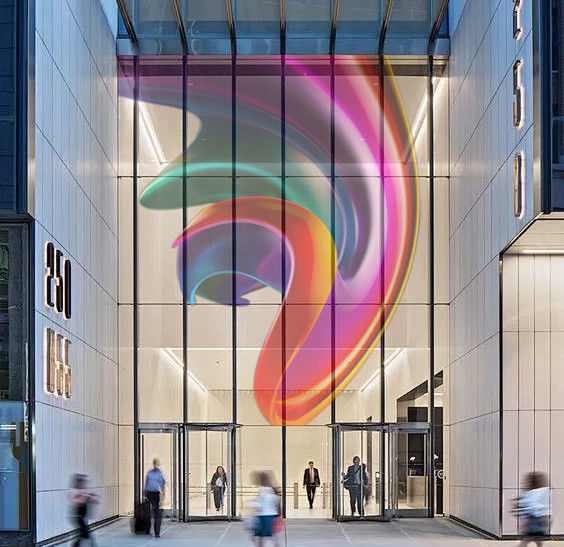 Full Color Weather-Resistant LED Crystal Film Screen untuk Toko dan Tampilan Publik